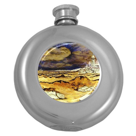 Brenton s Lighthouse Hip Flask (5 oz) from ArtsNow.com Front