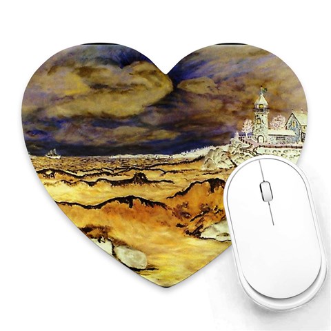 Brenton s Lighthouse Heart Mousepad from ArtsNow.com Front