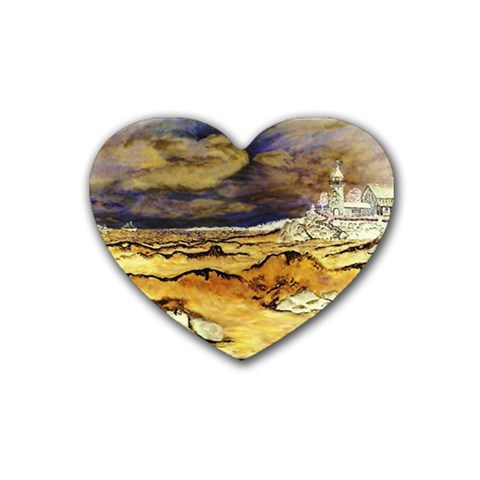Brenton s Lighthouse Heart Coaster (4 pack) from ArtsNow.com Front