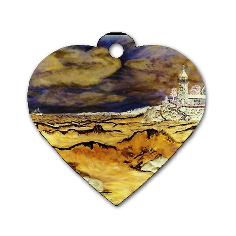 Brenton s Lighthouse Dog Tag Heart (Two Sides) from ArtsNow.com Front