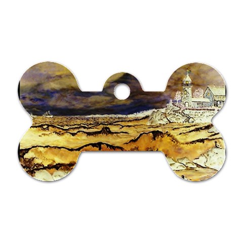 Brenton s Lighthouse Dog Tag Bone (Two Sides) from ArtsNow.com Front