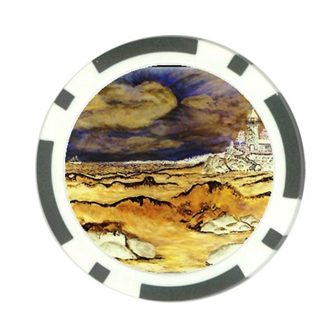 Brenton s Lighthouse Poker Chip Card Guard from ArtsNow.com Front