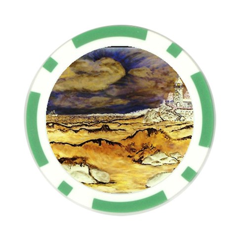 Brenton s Lighthouse Poker Chip Card Guard from ArtsNow.com Front