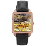 Brenton s Lighthouse Rose Gold Leather Watch 