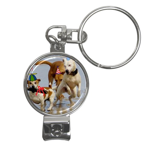 Birthday Dogs Nail Clippers Key Chain from ArtsNow.com Front