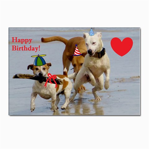 Birthday Dogs Postcards 5  x 7  (Pkg of 10) from ArtsNow.com Front