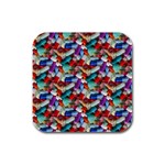 Pills drugs Rubber Square Coaster (4 pack)