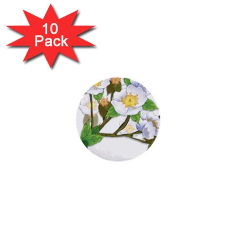 flower038 1  Mini Button (10 pack)  from ArtsNow.com Front