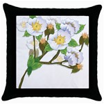 flower038 Throw Pillow Case (Black)