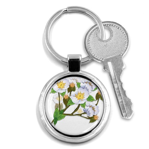 flower038 Key Chain (Round) from ArtsNow.com Front