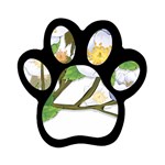 flower038 Magnet (Paw Print)