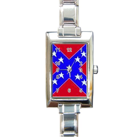 rebel Rectangular Italian Charm Watch from ArtsNow.com Front