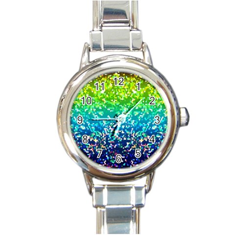 Glitter 4 Round Italian Charm Watches from ArtsNow.com Front