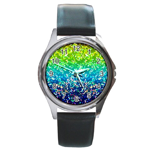 Glitter 4 Round Metal Watches from ArtsNow.com Front
