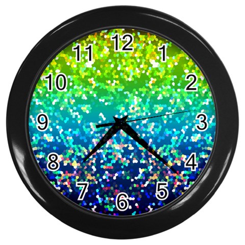 Glitter 4 Wall Clocks (Black) from ArtsNow.com Front