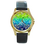 Glitter 4 Round Gold Metal Watches