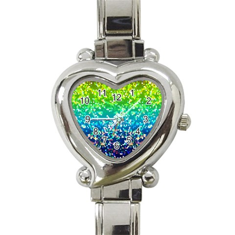 Glitter 4 Heart Italian Charm Watch from ArtsNow.com Front