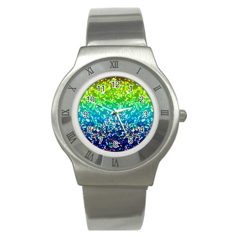 Glitter 4 Stainless Steel Watches from ArtsNow.com Front