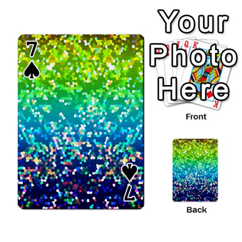 Glitter 4 Playing Cards 54 Designs  from ArtsNow.com Front - Spade7