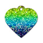 Glitter 4 Dog Tag Heart (One Side)