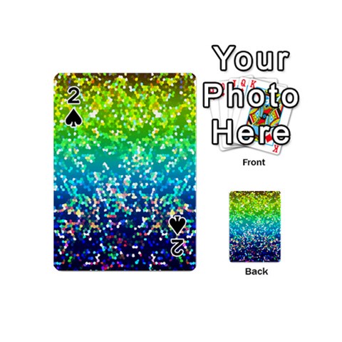 Glitter 4 Playing Cards 54 (Mini)  from ArtsNow.com Front - Spade2