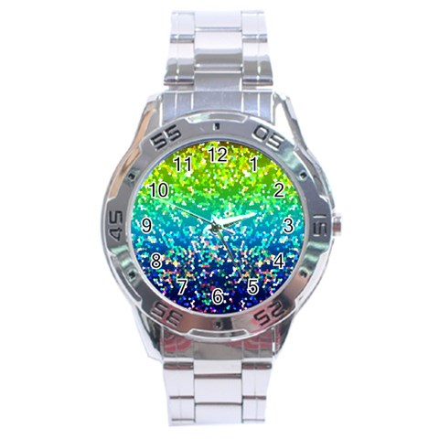 Glitter 4 Stainless Steel Men s Watch from ArtsNow.com Front