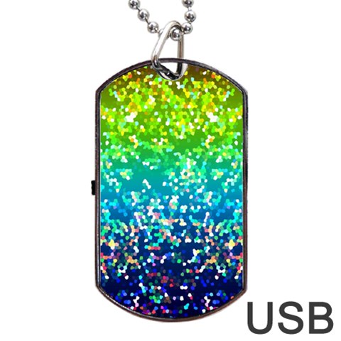Glitter 4 Dog Tag USB Flash (One Side) from ArtsNow.com Front