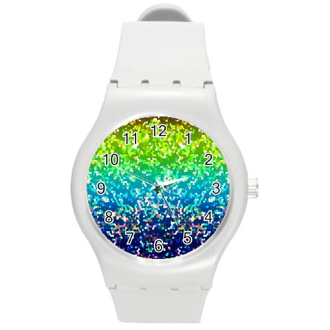 Glitter 4 Round Plastic Sport Watch (M) from ArtsNow.com Front
