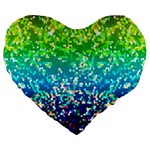 Glitter 4 Large 19  Premium Heart Shape Cushions