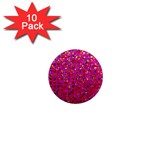 Polka Dot Sparkley Jewels 1 1  Mini Magnet (10 pack) 