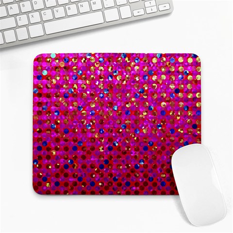 Polka Dot Sparkley Jewels 1 Large Mousepads from ArtsNow.com Front