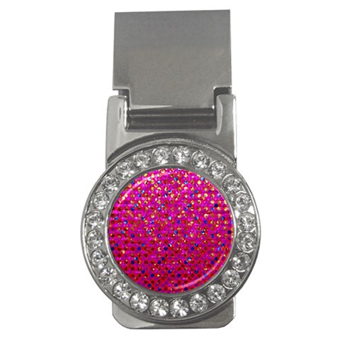 Polka Dot Sparkley Jewels 1 Money Clips (CZ)  from ArtsNow.com Front