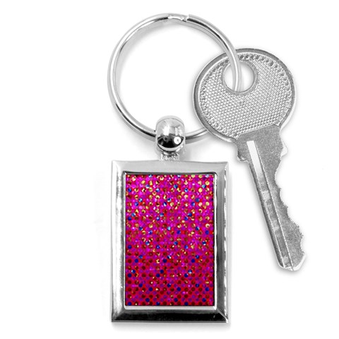 Polka Dot Sparkley Jewels 1 Key Chains (Rectangle)  from ArtsNow.com Front