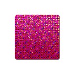 Polka Dot Sparkley Jewels 1 Square Magnet