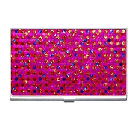 Polka Dot Sparkley Jewels 1 Business Card Holders from ArtsNow.com Front
