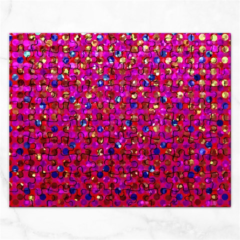 Polka Dot Sparkley Jewels 1 Rectangular Jigsaw Puzzl from ArtsNow.com Front