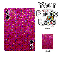 Queen Polka Dot Sparkley Jewels 1 Playing Cards 54 Designs  from ArtsNow.com Front - SpadeQ