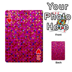 Polka Dot Sparkley Jewels 1 Playing Cards 54 Designs  from ArtsNow.com Front - Heart2