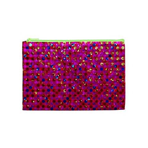 Polka Dot Sparkley Jewels 1 Cosmetic Bag (Medium)  from ArtsNow.com Front