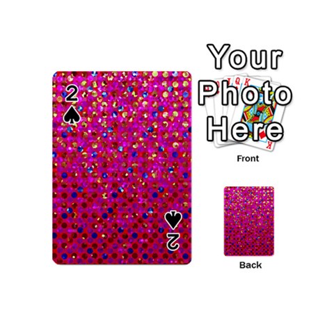 Polka Dot Sparkley Jewels 1 Playing Cards 54 (Mini)  from ArtsNow.com Front - Spade2