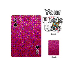 Polka Dot Sparkley Jewels 1 Playing Cards 54 (Mini)  from ArtsNow.com Front - Spade2