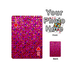 Polka Dot Sparkley Jewels 1 Playing Cards 54 (Mini)  from ArtsNow.com Front - Heart5