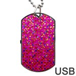 Polka Dot Sparkley Jewels 1 Dog Tag USB Flash (One Side)