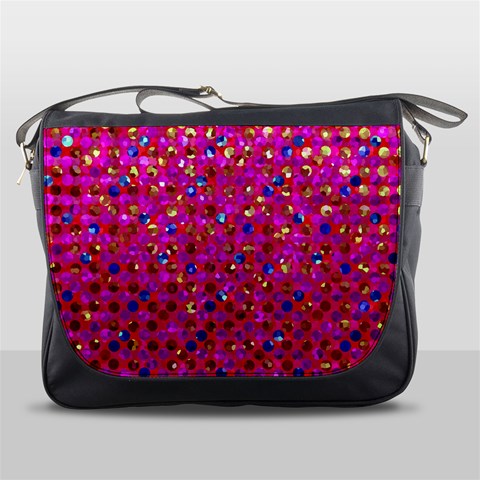 Polka Dot Sparkley Jewels 1 Messenger Bags from ArtsNow.com Front