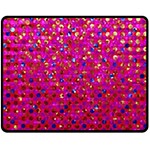 Polka Dot Sparkley Jewels 1 Double Sided Fleece Blanket (Medium) 