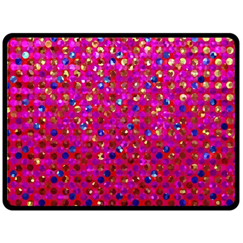 Polka Dot Sparkley Jewels 1 Double Sided Fleece Blanket (Large)  from ArtsNow.com 80 x60  Blanket Front