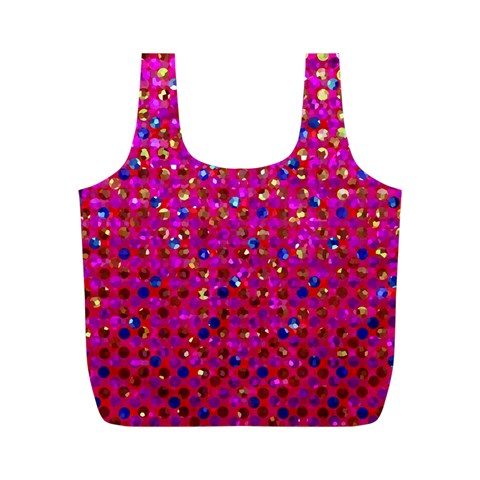 Polka Dot Sparkley Jewels 1 Full Print Recycle Bags (M)  from ArtsNow.com Front