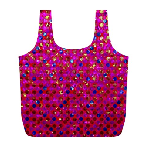 Polka Dot Sparkley Jewels 1 Full Print Recycle Bags (L)  from ArtsNow.com Front