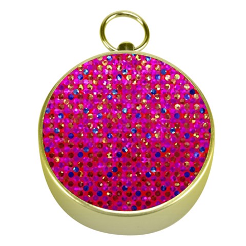 Polka Dot Sparkley Jewels 1 Gold Compasses from ArtsNow.com Front