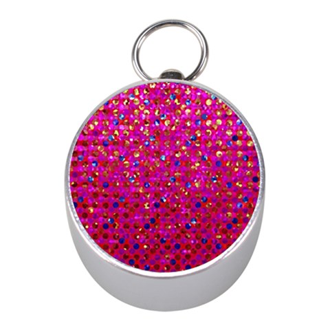 Polka Dot Sparkley Jewels 1 Mini Silver Compasses from ArtsNow.com Front